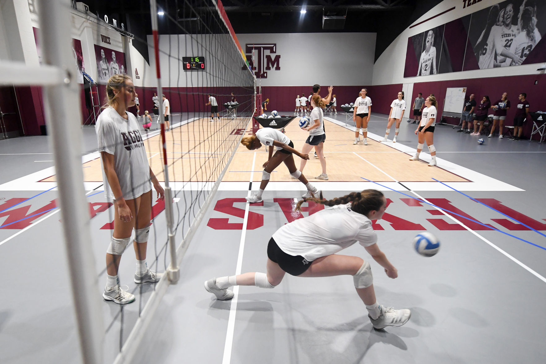 Texas A&M volleyball practice